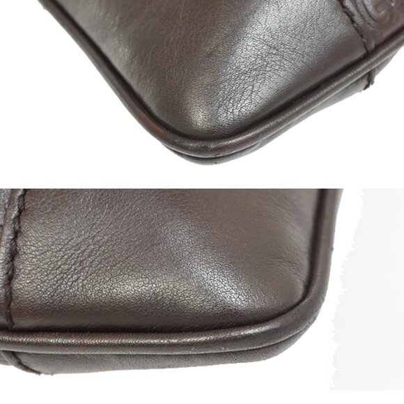 GUCCI Logo Guccissima GG Pattern Shoulder Bag Leather Brown Italy 82FB922 - Picture 7 of 16